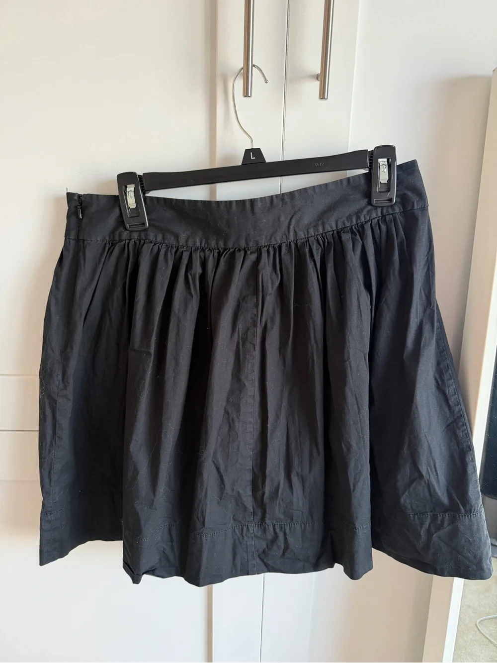 Banana Republic Black Mini Skirt with Gathered Waist